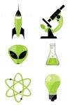 Abstract Science Related Icon Set